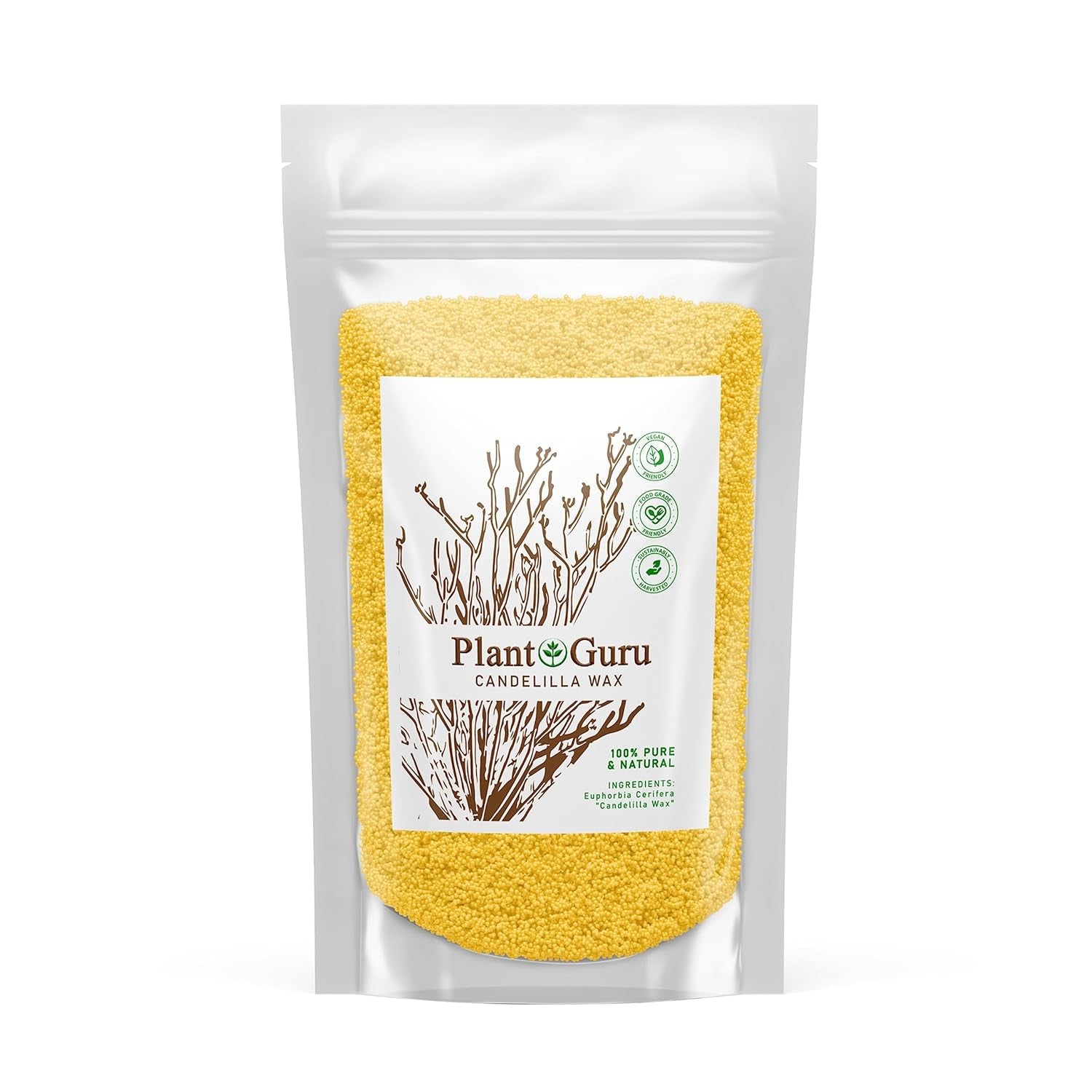Wax Pellets 8 Oz. 100% Pure Natual Food Grade Vegan Wax for DYI Lip Balm, Soap and Candle Making, Creams and Lotions.