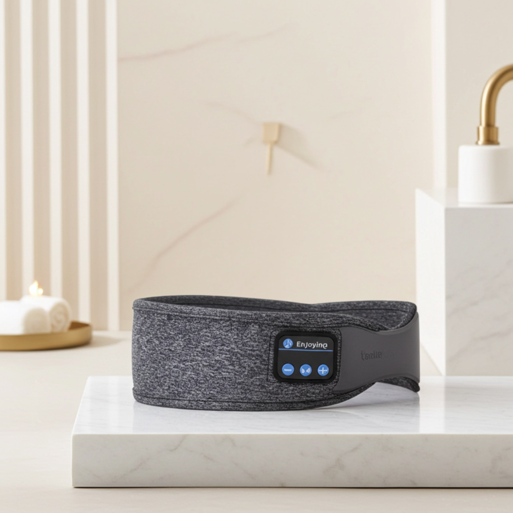 Bluetooth Sleep Headband – Wireless Headphones, Built-In Speakers, Comfortable Fabric, 10-Hour Battery Life