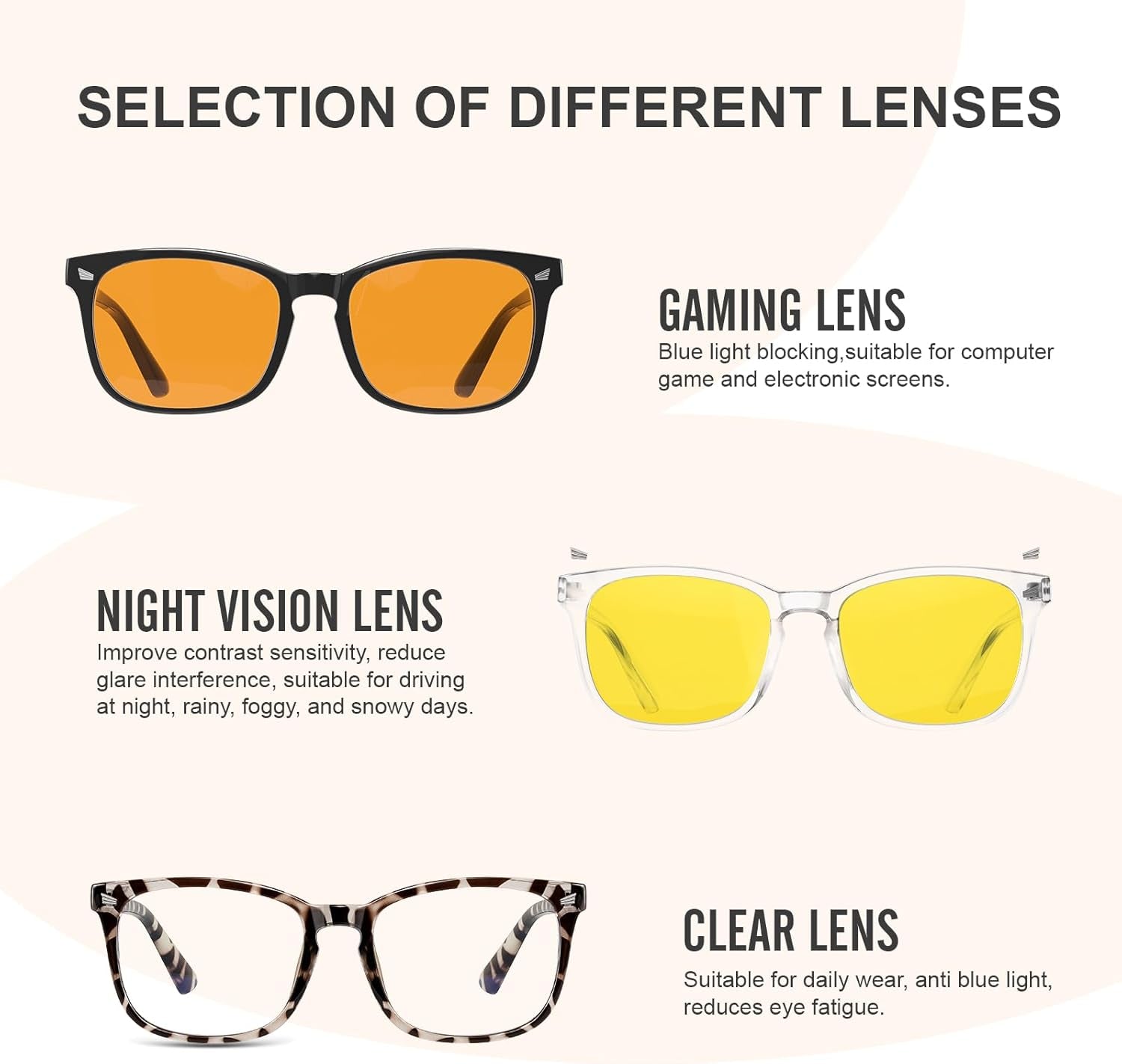 Blue Light Glasses for Woman/Men Computer Blue Light Glasses